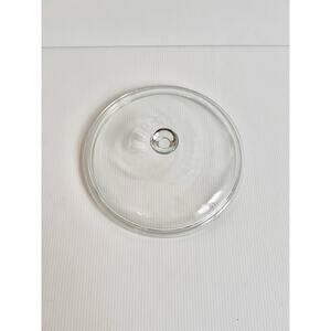 PYREX Corning 624C Clear Glass 2 Qt Round Casserole 8-3/4 Replacement Lid w Knob